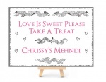 Personalised Mehndi Party Wedding Metal Sign